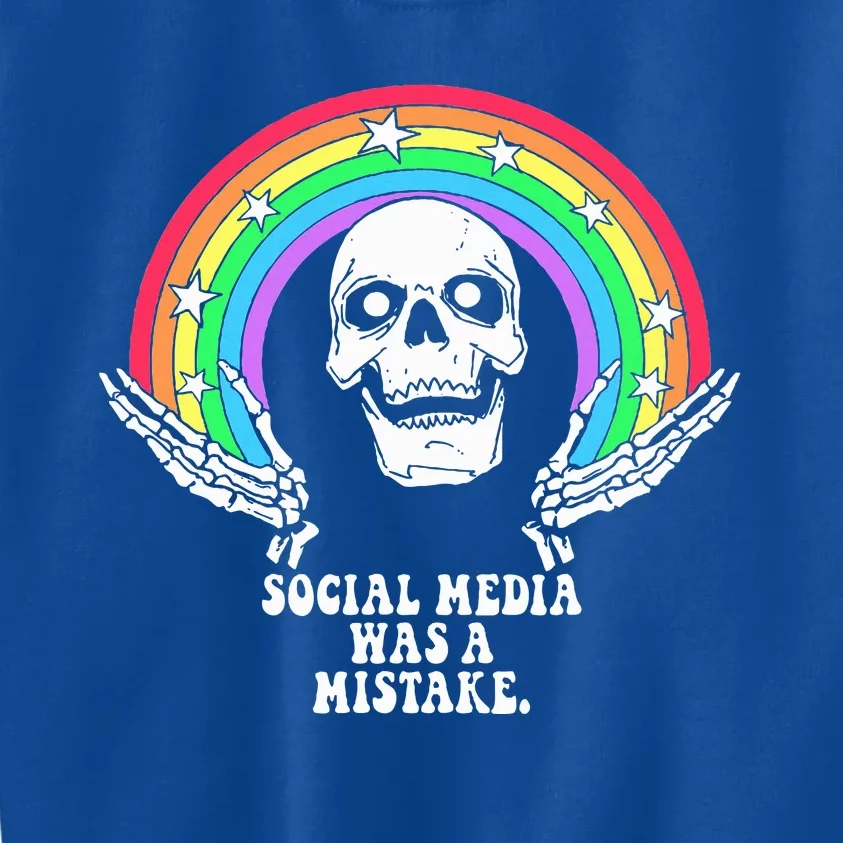 Social Media Was A Mistake Kids Sweatshirt