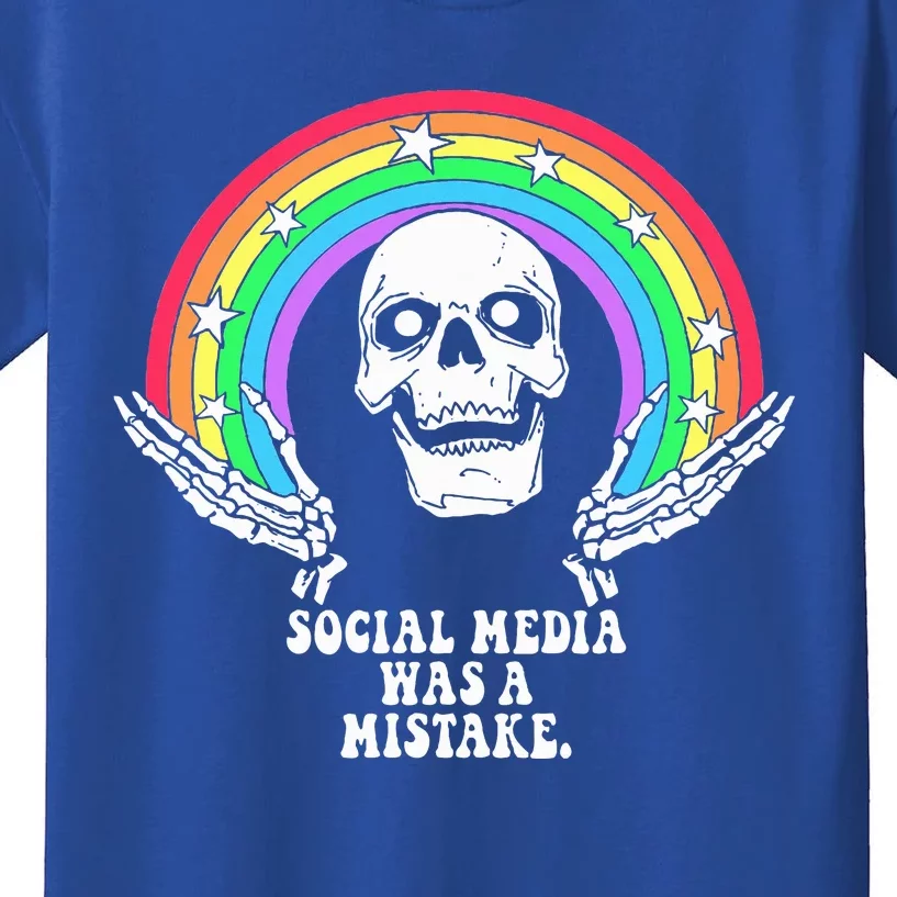 Social Media Was A Mistake Kids T-Shirt