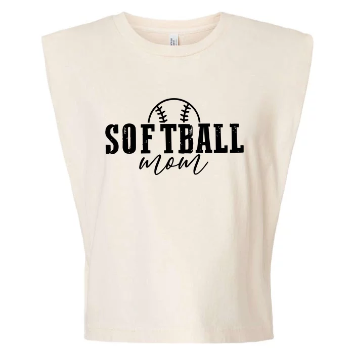 Softball Mom Wallet Is Empty Heart Is Full Garment-Dyed Women's Muscle Tee