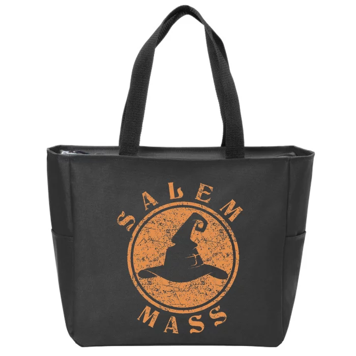 Salem Mass Witch Trials Wiccan Symbol Womens Halloween Zip Tote Bag