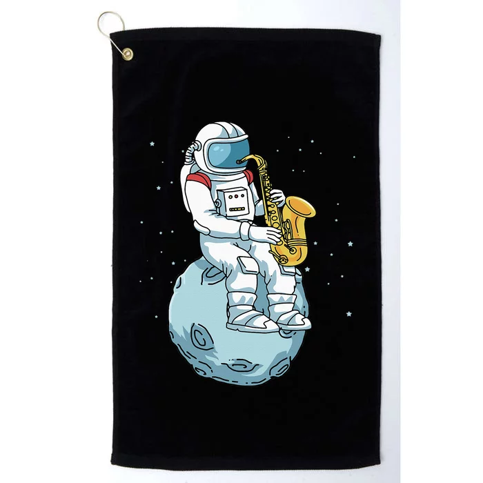 Saxophone Men Women Saxophonist Gifts Jazz Music Platinum Collection Golf Towel