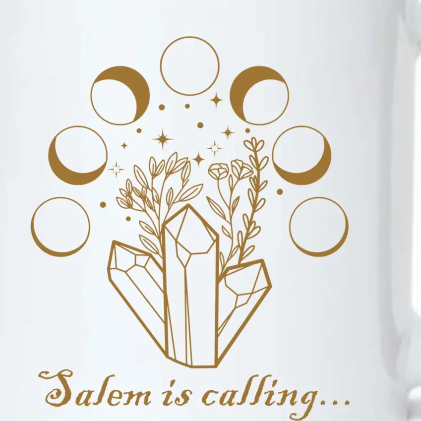 Salem Ma Witch Trials 1692 Moon Phase Crystals Witchcraft Gift Black Color Changing Mug