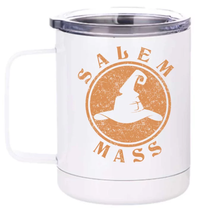 Salem Mass Witch Trials Wiccan Symbol S Halloween Funny Gift Front & Back 12oz Stainless Steel Tumbler Cup