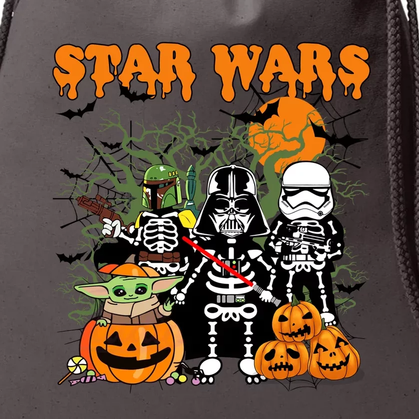 Star Movie Wars Halloween Darth Skeleton Halloween Family Drawstring Bag