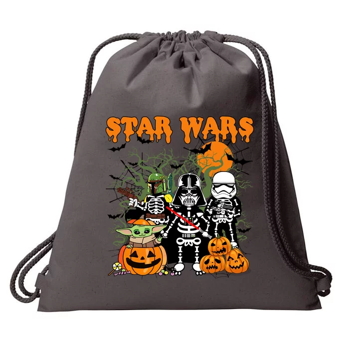 Star Movie Wars Halloween Darth Skeleton Halloween Family Drawstring Bag