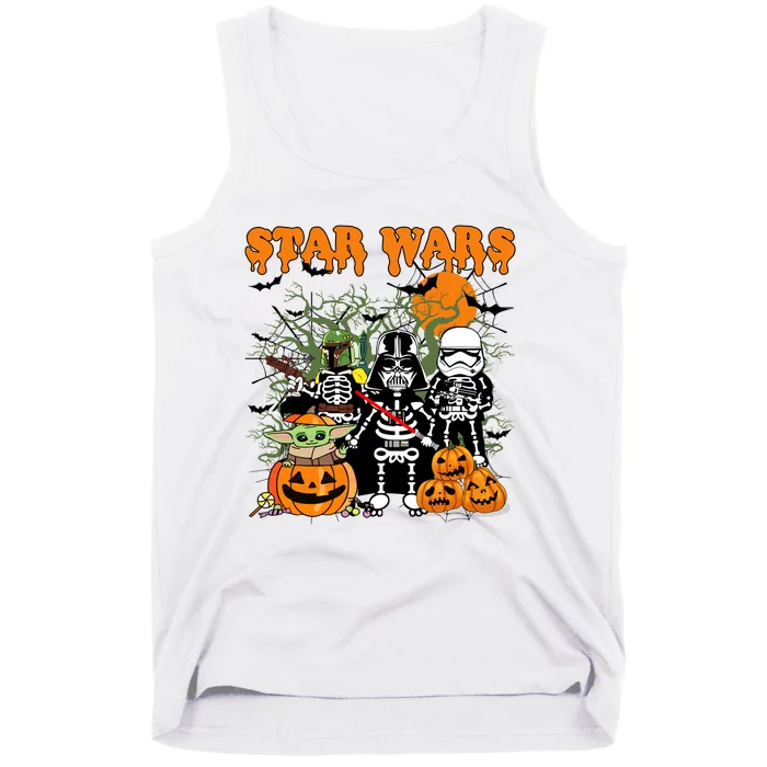 Star Movie Wars Halloween Darth Skeleton Halloween Family Tank Top