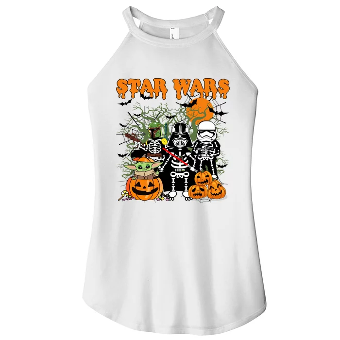 Star Movie Wars Halloween Darth Skeleton Halloween Family Women’s Perfect Tri Rocker Tank