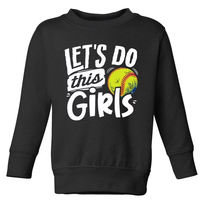 Softball Mom Women Girl Softball Lover Toddler Sweatshirt