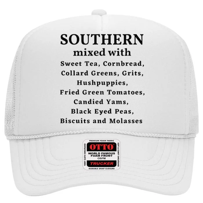 Southern Mixed With... High Crown Mesh Trucker Hat