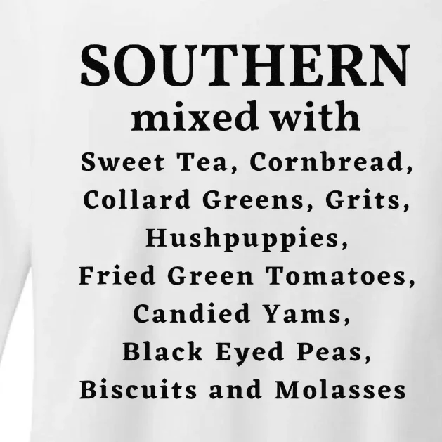 Southern Mixed With... Womens CVC Long Sleeve Shirt