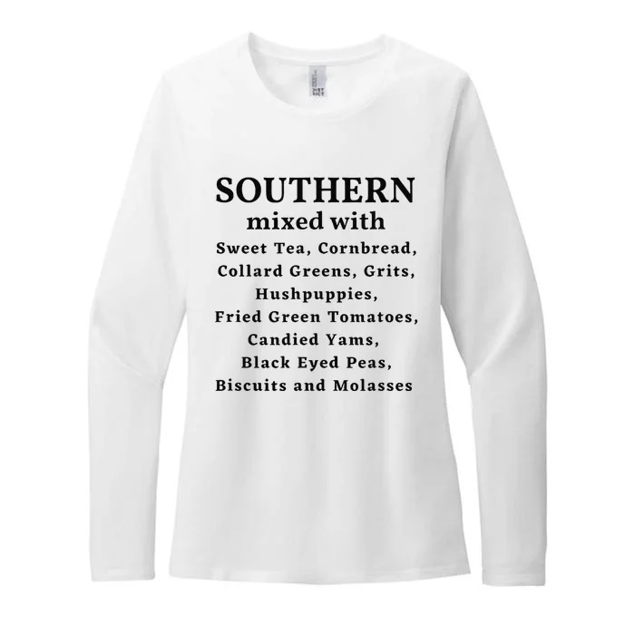 Southern Mixed With... Womens CVC Long Sleeve Shirt