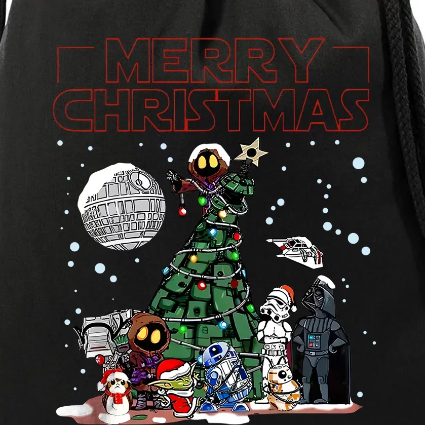 Star Movie Wars Christmas Merry Christmas Drawstring Bag