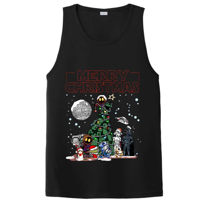 Star Movie Wars Christmas Merry Christmas Performance Tank