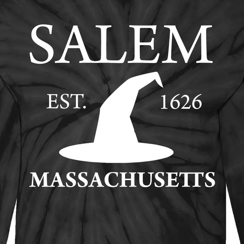 Salem Massachusetts Witch Gift Tie-Dye Long Sleeve Shirt