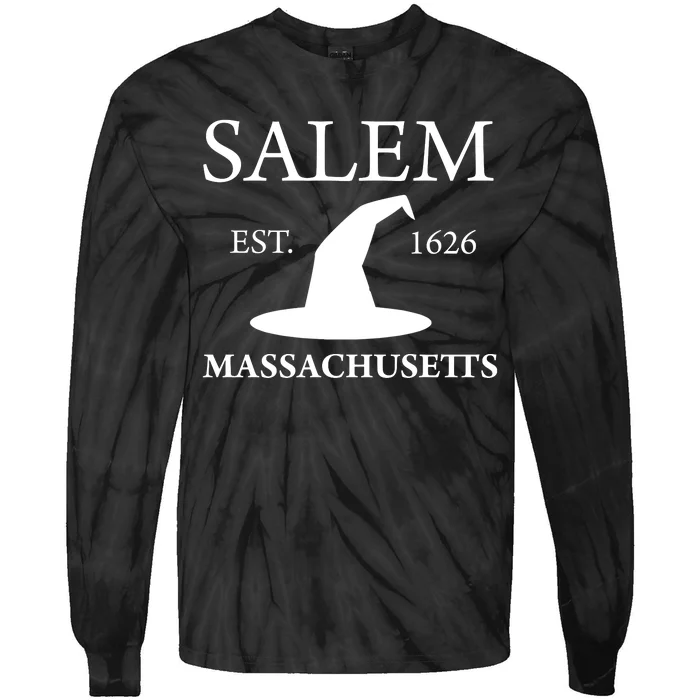 Salem Massachusetts Witch Gift Tie-Dye Long Sleeve Shirt