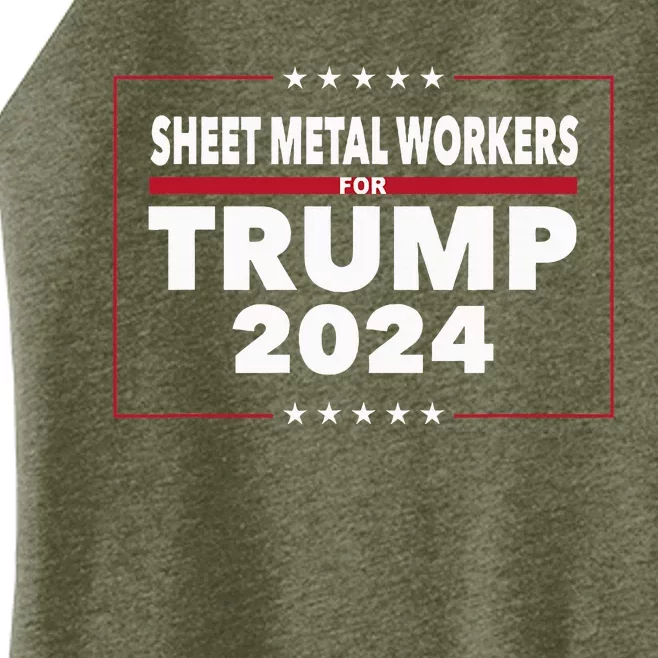 Sheet Metal Workers For Trump 2024 President Women’s Perfect Tri Rocker Tank