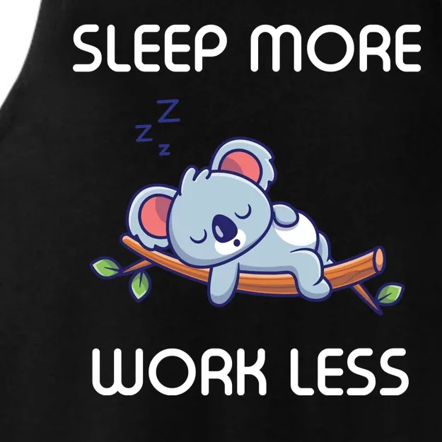 Sleep More Work Less Ladies Tri-Blend Wicking Tank