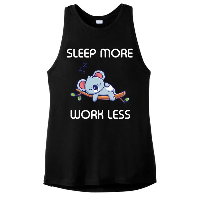 Sleep More Work Less Ladies Tri-Blend Wicking Tank