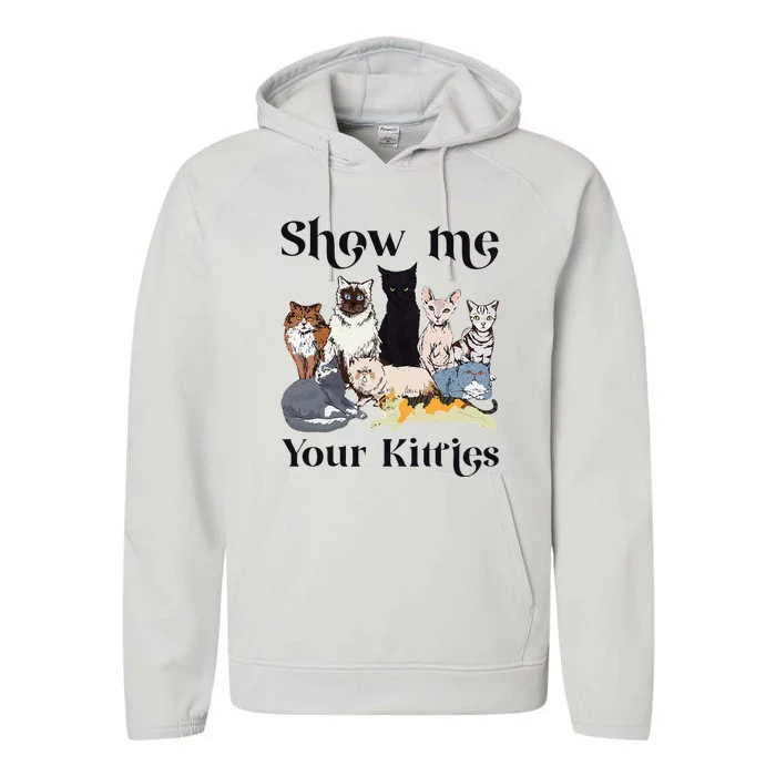 Show Me Your Kitties Cat Breed Cute Cat Performance Fleece Hoodie