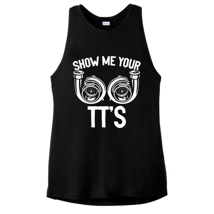 Show Me Your Tt Twin Turbo Racing Gift Ladies Tri-Blend Wicking Tank