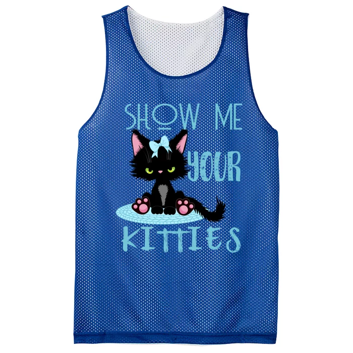 Show Me Your Kitties Cat Lover Funny Gift Mesh Reversible Basketball Jersey Tank