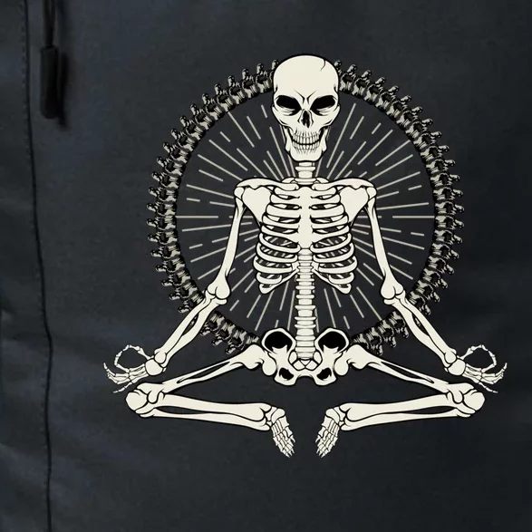 Skeleton Meditating Yoga Namaste 7 Chakras Spooky Halloween Cool Gift Daily Commute Backpack