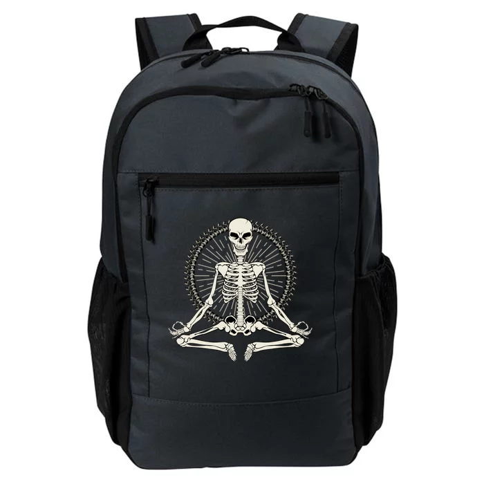 Skeleton Meditating Yoga Namaste 7 Chakras Spooky Halloween Cool Gift Daily Commute Backpack