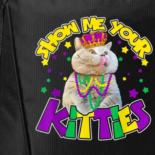 Show Me Your Kitties Mardi Gras Party Cat City Backpack