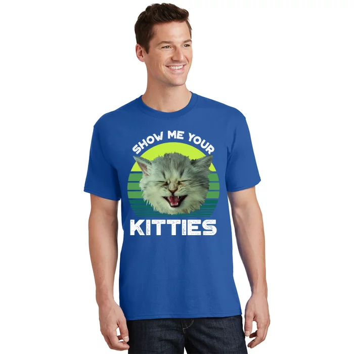 Show Me Your Kitties Cat Lover Green Pattys Day 2020 Great Gift T-Shirt