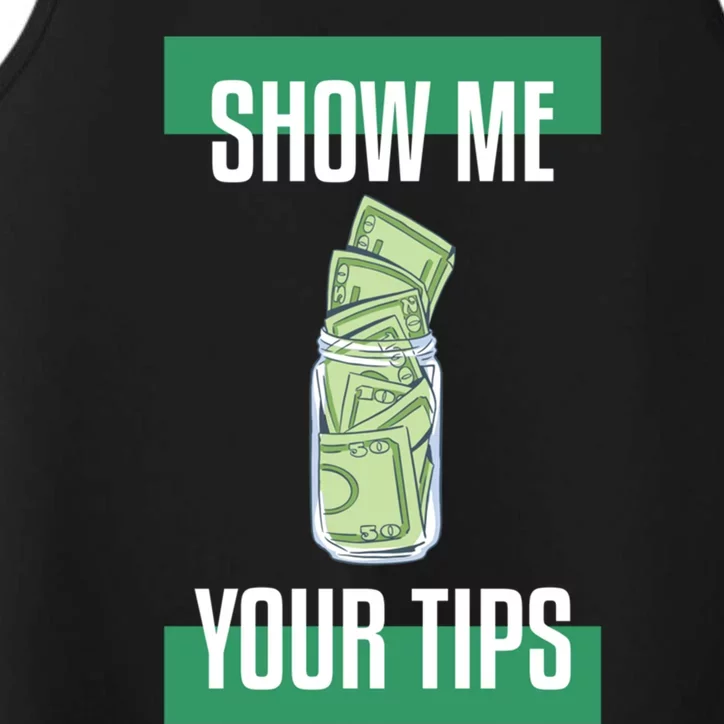 Show Me Your Tips Bartender Barkeeper Gift Performance Tank