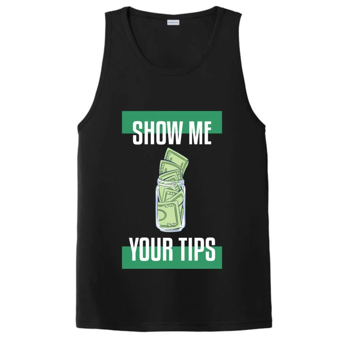 Show Me Your Tips Bartender Barkeeper Gift Performance Tank