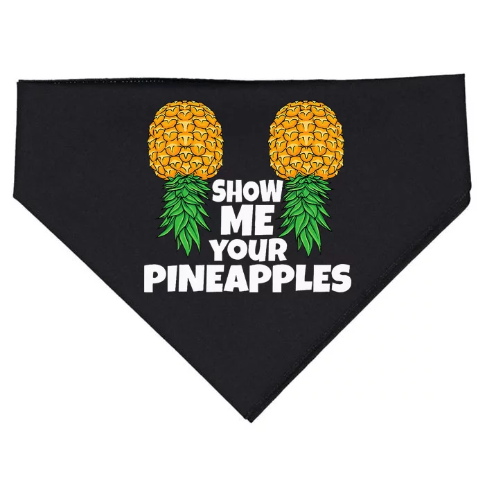 Show Me Your Pineapples Swinger Upside Down Pineapple USA-Made Doggie Bandana