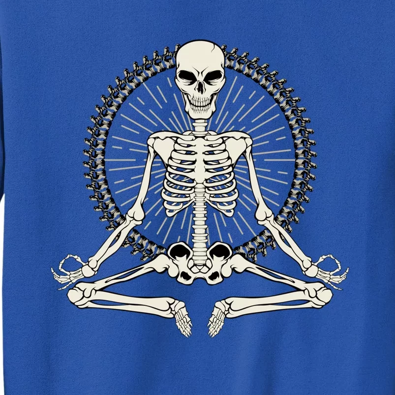 Skeleton Meditating Yoga Namaste 7 Chakras Spooky Halloween Gift Tall Sweatshirt