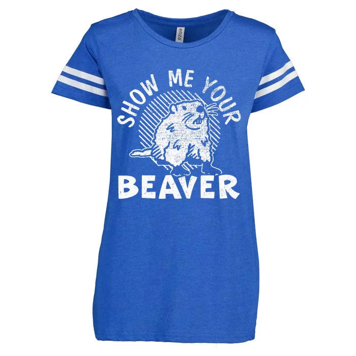 Show Me Your Beaver Whisperer Wildlife Animal Rodent Enza Ladies Jersey Football T-Shirt