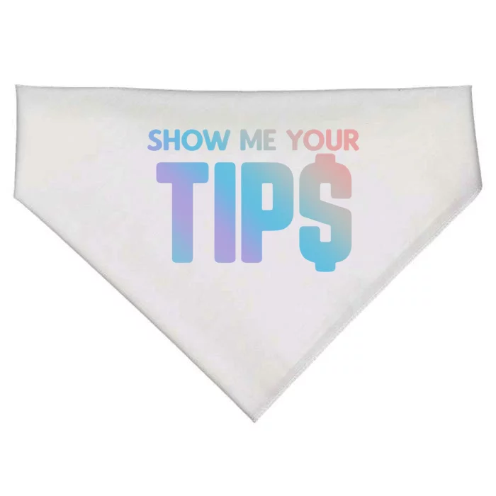 Show Me Your Tips Server Gift USA-Made Doggie Bandana