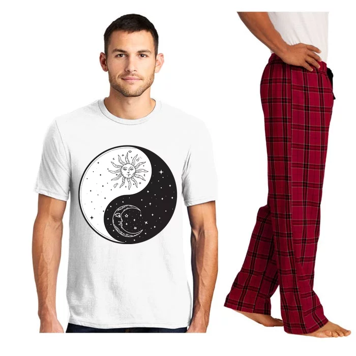 Sun Moon Ying Yang Vintage Yoga Zen Spiritual Mystical Pajama Set