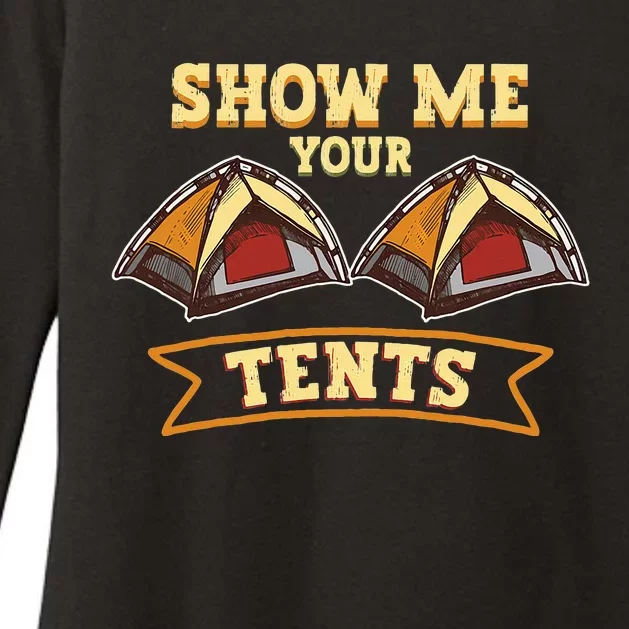 Show Me Your Tents Nature Glamping Camping Womens CVC Long Sleeve Shirt