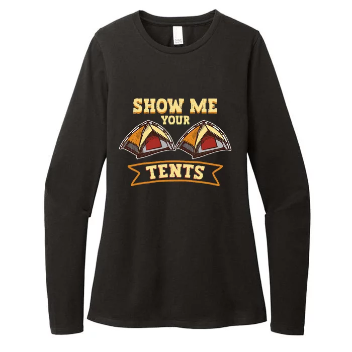 Show Me Your Tents Nature Glamping Camping Womens CVC Long Sleeve Shirt