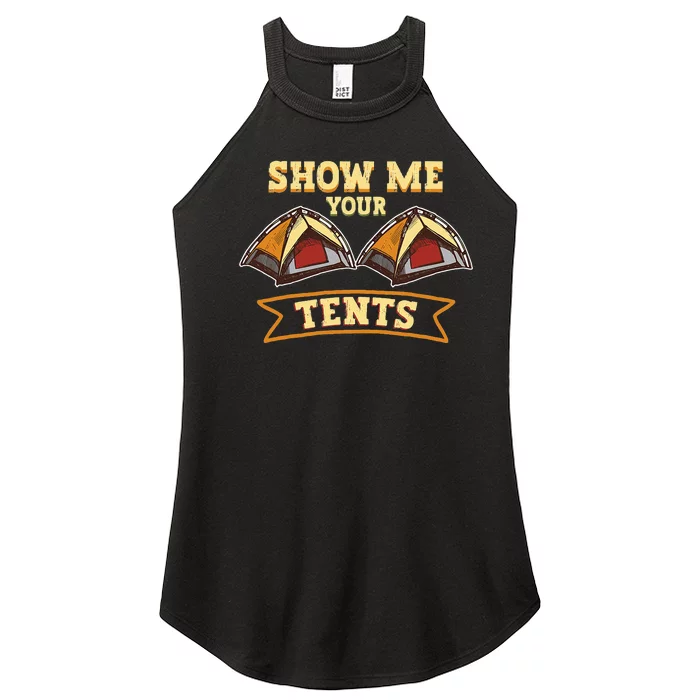 Show Me Your Tents Nature Glamping Camping Women’s Perfect Tri Rocker Tank