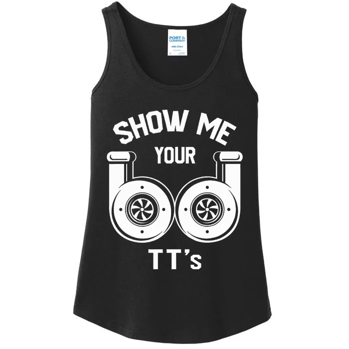 Show Me Your TT's Funny Twin Turbo Car Enthusiast Gift Ladies Essential Tank