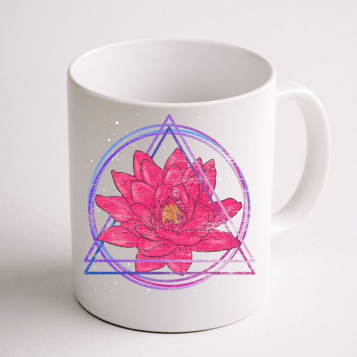 Spiritual Meditation Yoga Lotus Flower Gift Front & Back Coffee Mug