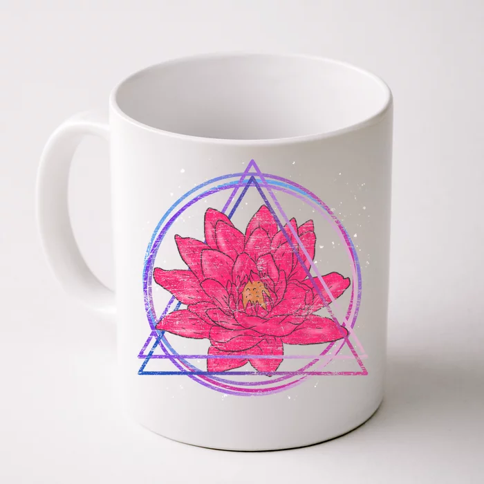 Spiritual Meditation Yoga Lotus Flower Gift Front & Back Coffee Mug