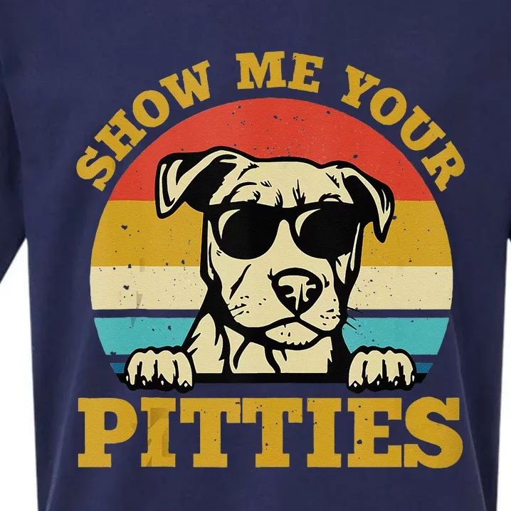 Show Me Your Pitties Funny Pitbull Dog Lovers Sueded Cloud Jersey T-Shirt