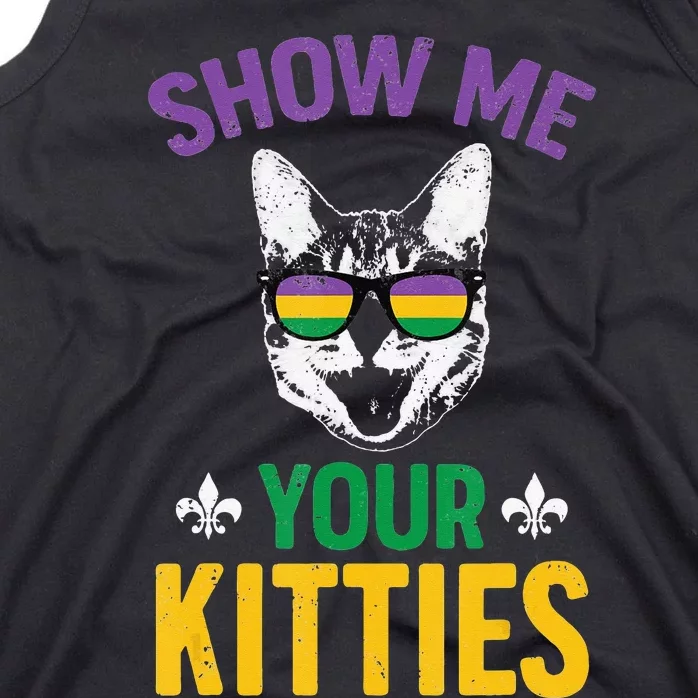 Show Me Your Kitties Funny Mardi Gras Carnival Tank Top