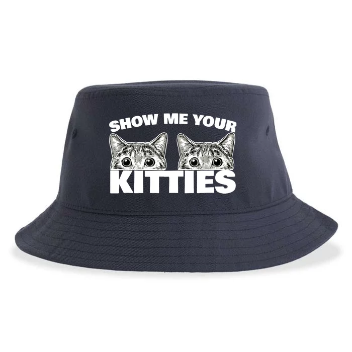 Show Me Your Kitties cat pun Show Me Your Kitties Sustainable Bucket Hat