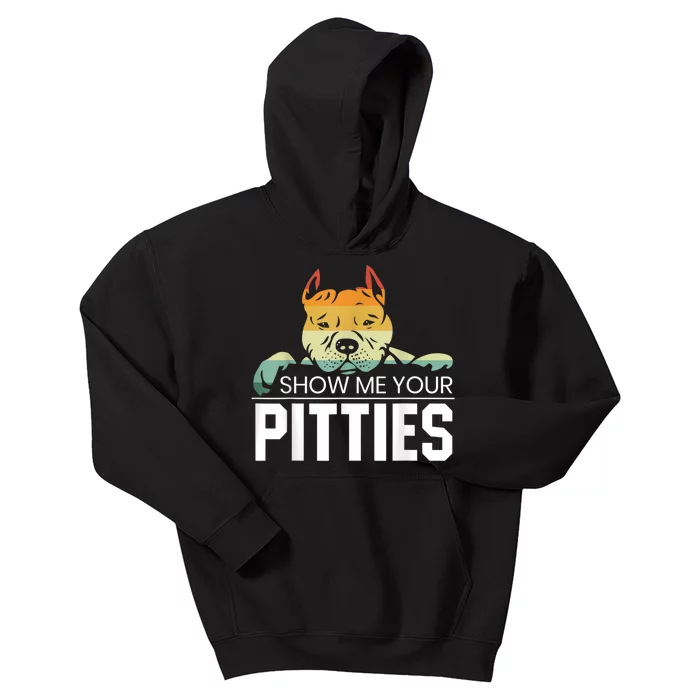 Show Me Your Pitties For A Rude Dogs Pit Bull Lover Kids Hoodie