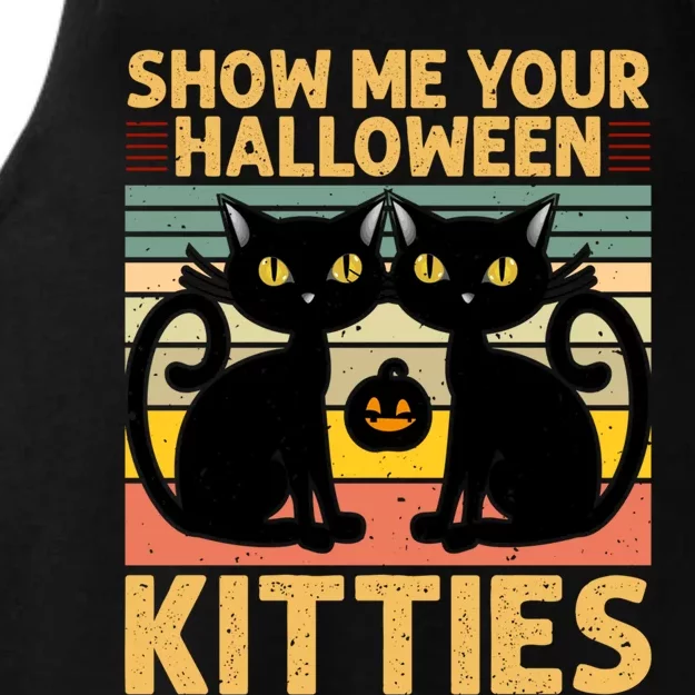 Show Me Your Halloween Kitties Halloween Black Cat Meme Cool Gift Ladies Tri-Blend Wicking Tank