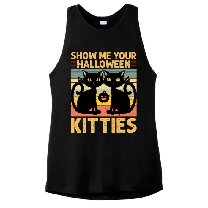 Show Me Your Halloween Kitties Halloween Black Cat Meme Cool Gift Ladies Tri-Blend Wicking Tank