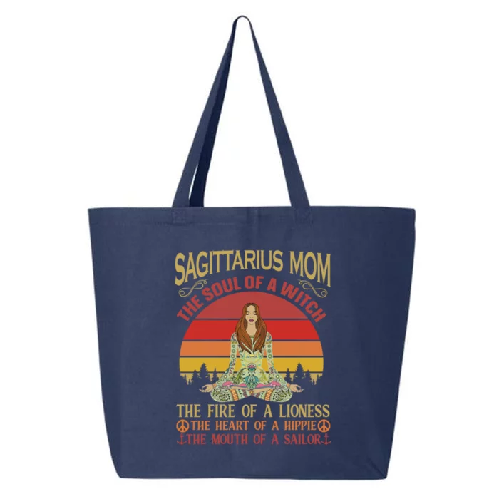 Sagittarius Mom Zodiac Star Sign Zen Meditation Yoga Retro Gift 25L Jumbo Tote