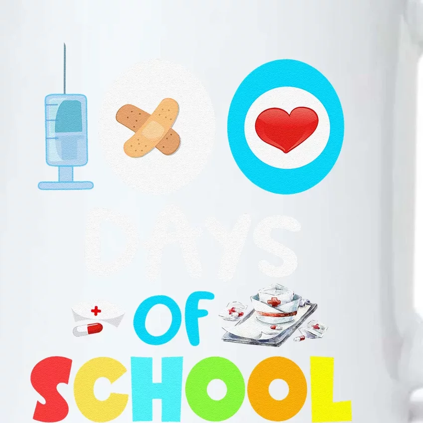 School Nurse 100 Days Of School Gift Teacher Student Nursing Black Color Changing Mug